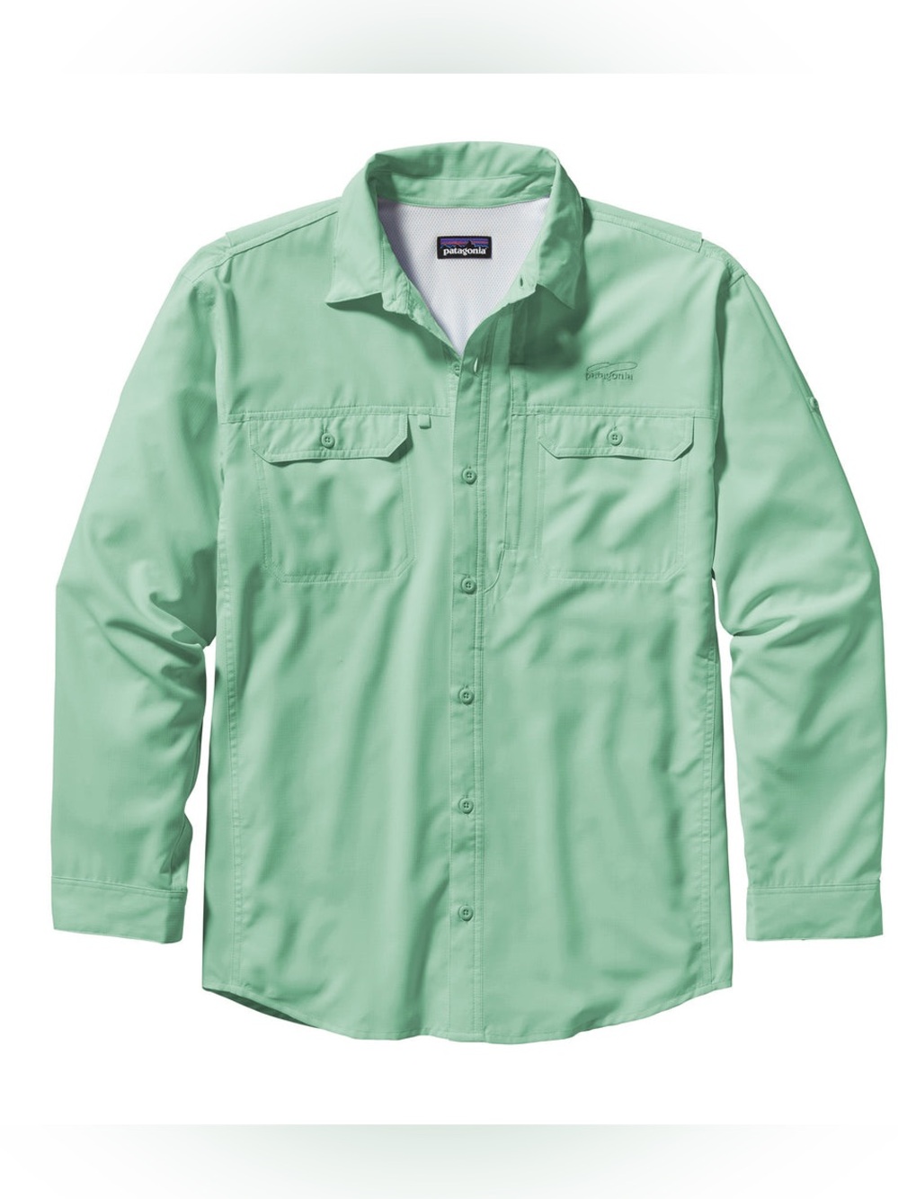 Patagonia Mint Green Long Sleeve Sol Patrol Shirt